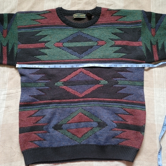 Vintage 80's Knit Patterned Sweater - Picture 8 of 10